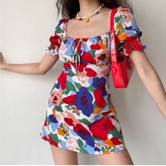 Faithfull the Brand Dresses & Skirts - Faithfull The Brand Iris Dress Floral Print Mini Dress Sz: 4